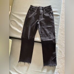 Madewell women’s  Dark Charcoal Straight Jeans